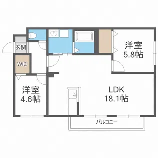 ACES東札幌【2階】の間取り