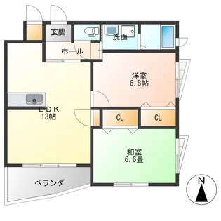 リ・ポーズ21 B棟【2階】の間取り