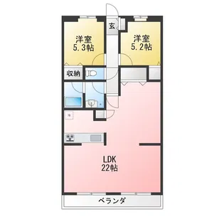 アリエッタパーム【4階】の間取り