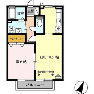 カーネリアン【2階】の間取り
