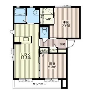 ベイサージュII【2階】の間取り