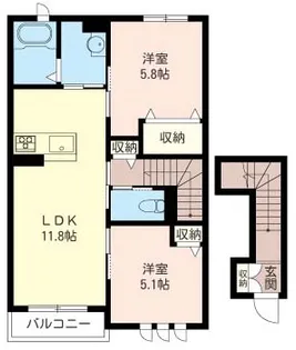ShaMaison アルシオネ【2階】の間取り