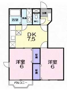 オリーブ長尾【1階】の間取り