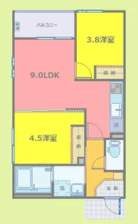 レガルバ【2階】の間取り