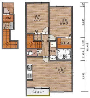 シェモアB【2階】の間取り
