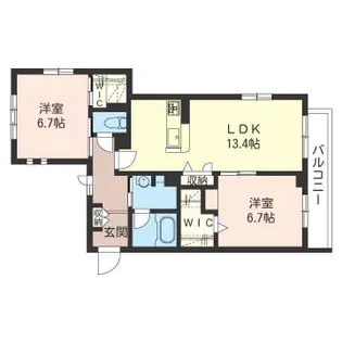 グラン・ドミール【2階】の間取り
