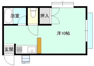 1DKの間取り画像