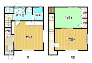 鳥取県西伯郡南部町東町【一戸建】の間取り