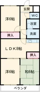 ハイツさんで【1階】の間取り