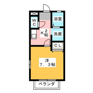 メゾンエスペランサ【2階】の間取り
