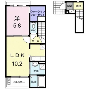 ダイヤモンド・ロジェ【2階】の間取り