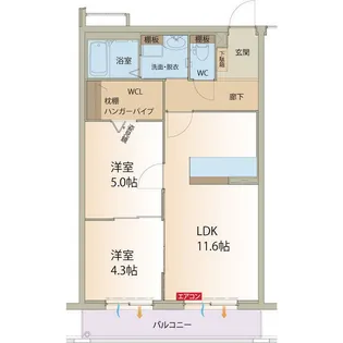 WaileaCourt【3階】の間取り