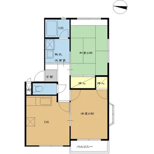 αNEXT高崎第2 弐番館【2階】の間取り