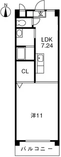 NO.15 みのりこすもす【1階】の間取り