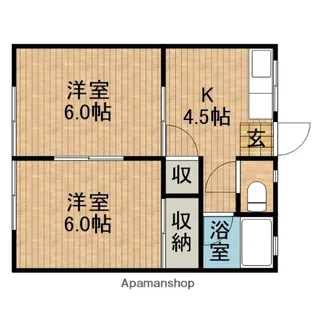 駅南ハイツ【1階】の間取り