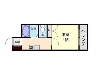グローバル高田【1階】の間取り