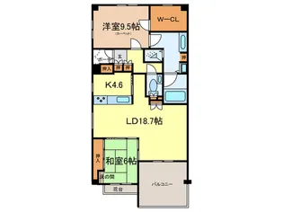 名次町ロジュマン【2階】の間取り