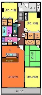 シャルマンコーポ沼津【5階】の間取り