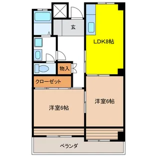 岐阜県各務原市那加門前町1【マンション】の間取り