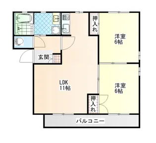 フレグランスOII【2階】の間取り