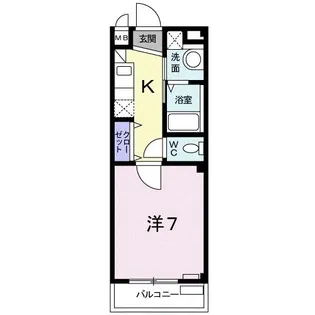 クラールコート【2階】の間取り