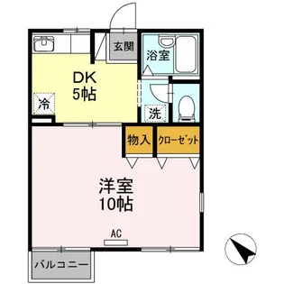 ロジュマン ラフォーレII【1階】の間取り