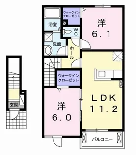 ボヌール B【2階】の間取り