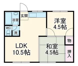 ハイツ弘鈴A【1階】の間取り