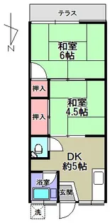 芝一ハイツ【1階】の間取り