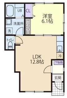 ERSA GARDEN B【1階】の間取り