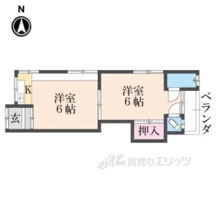 高田土庫アパートA【2階】の間取り
