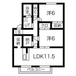 アネックス華ブラウン【2階】の間取り