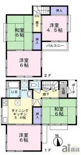東京都小平市小川町1【一戸建】の間取り