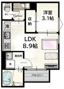宮城県仙台市太白区鹿野2【アパート】の間取り