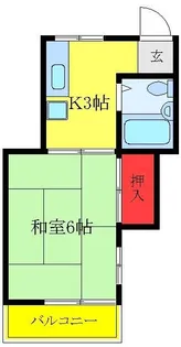 コゴシハイツ【1階】の間取り