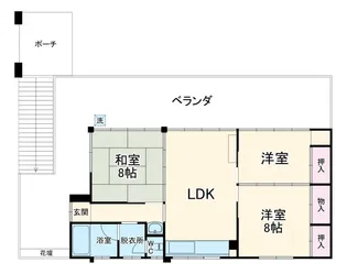 ヴィラ竜王【2階】の間取り