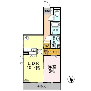 グランシャリオ【1階】の間取り