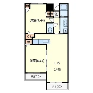 ロイヤルヒルズ浦和【3階】の間取り