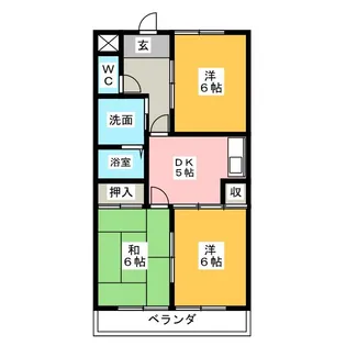 ハイツ北外山【1階】の間取り