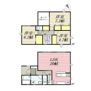 岐阜県岐阜市茜町【一戸建】の間取り