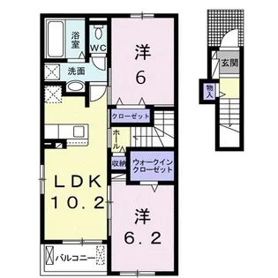 香川県東かがわ市川東【アパート】の間取り