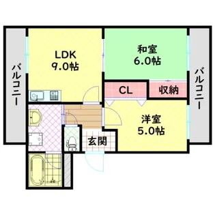 メゾンハイツ信【4階】の間取り