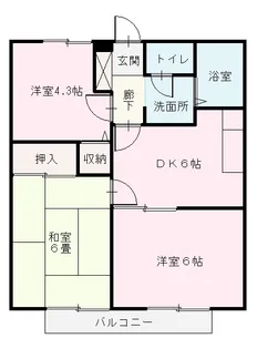 エステート中町【2階】の間取り