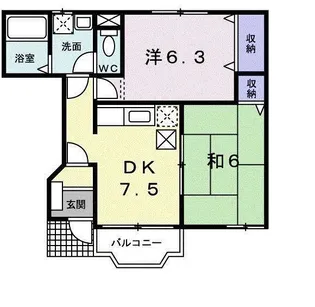 レジデンス・プレインB【1階】の間取り