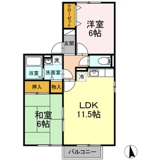 セジュールフォレスト【1階】の間取り