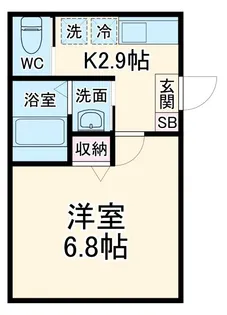 ドムス八千代【1階】の間取り