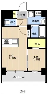 1LDKの間取り画像