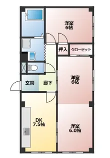 ロダン塚口【1階】の間取り