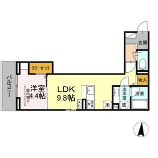 エスペリア中央林間5丁目【2階】の間取り