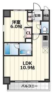 1LDKの間取り画像